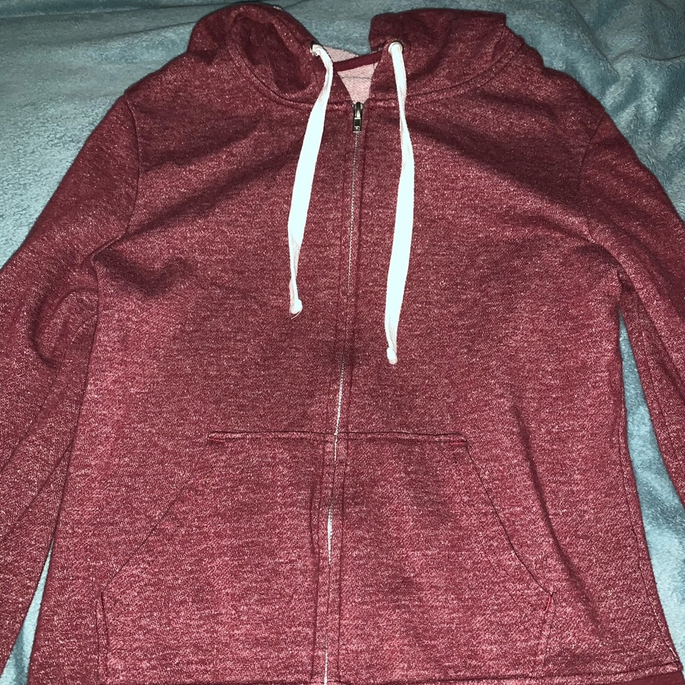 Maroon zip up hoodie